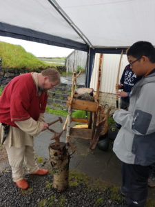 Students on study abroad in Iceland learning about the life of the vikingsin Iceland