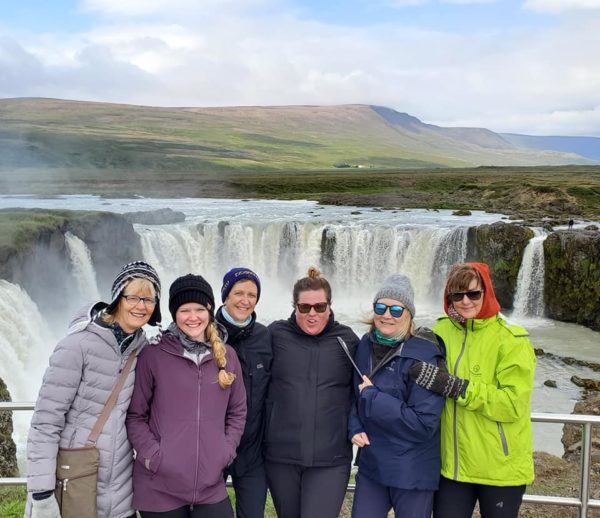 A group of women on all womens tour and solo female travel in Iceland