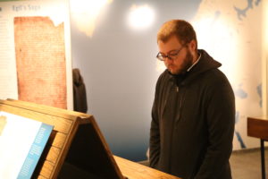 Students on study abroad in Iceland learning about the manuscripts in Iceland in Iceland